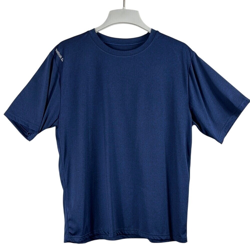 Reebok Short Sleeve Performance Tee Mens Size Large Blue Athletic